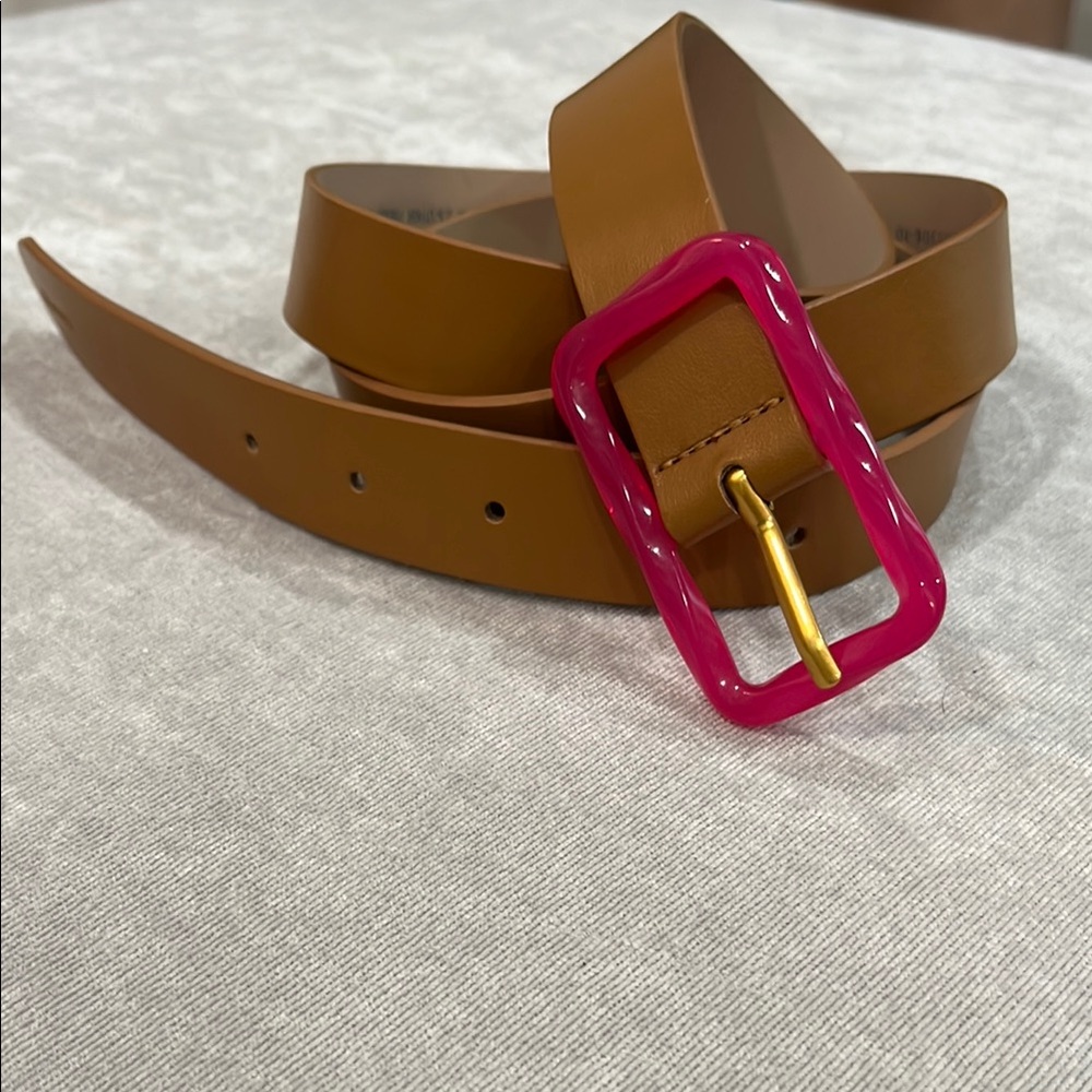 Brown Belt with Pink Buckle